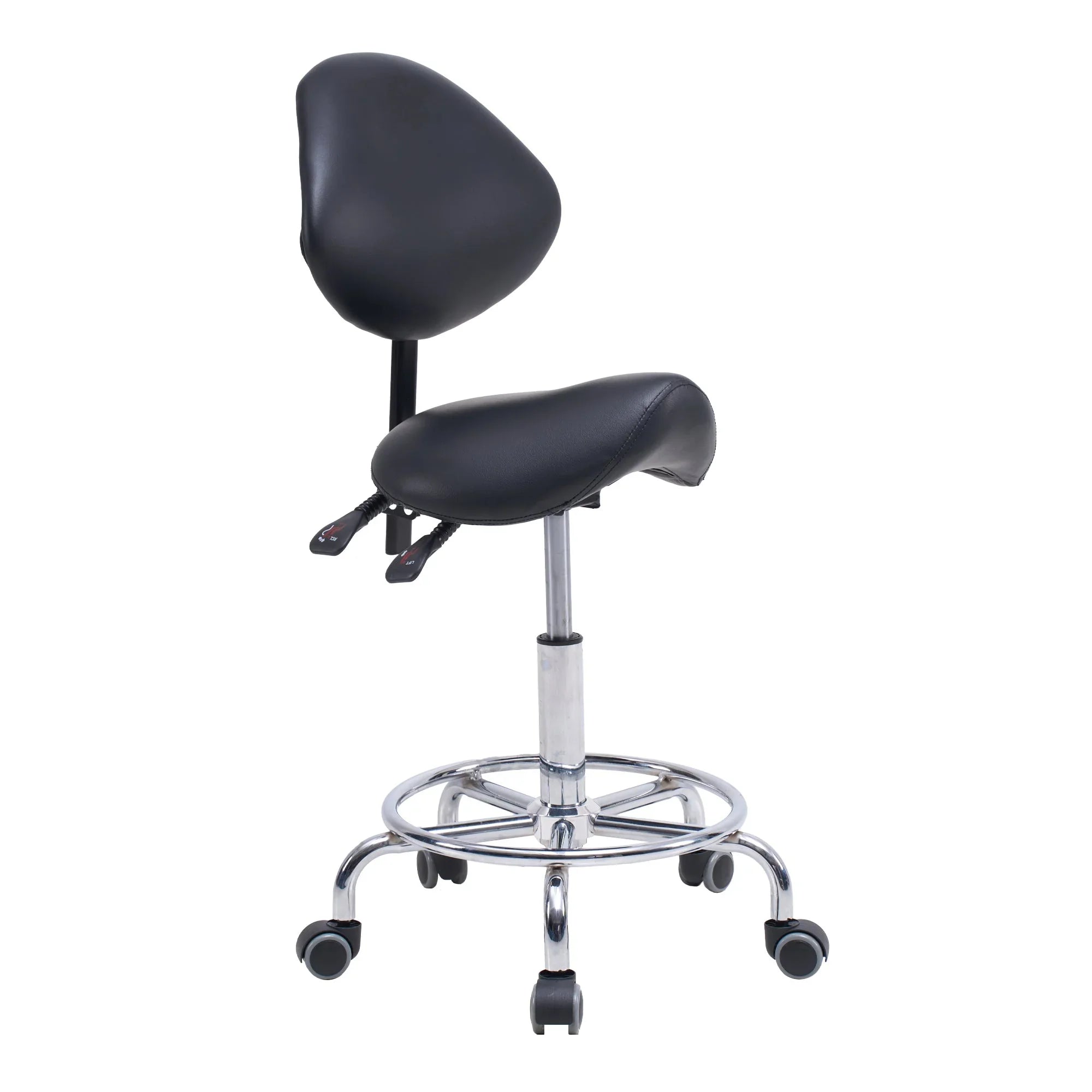 Ergonomic Saddle Stool Chair Backrest Swivel Hydraulic Tilt Wheels by Platinum-Level Office Chairs
