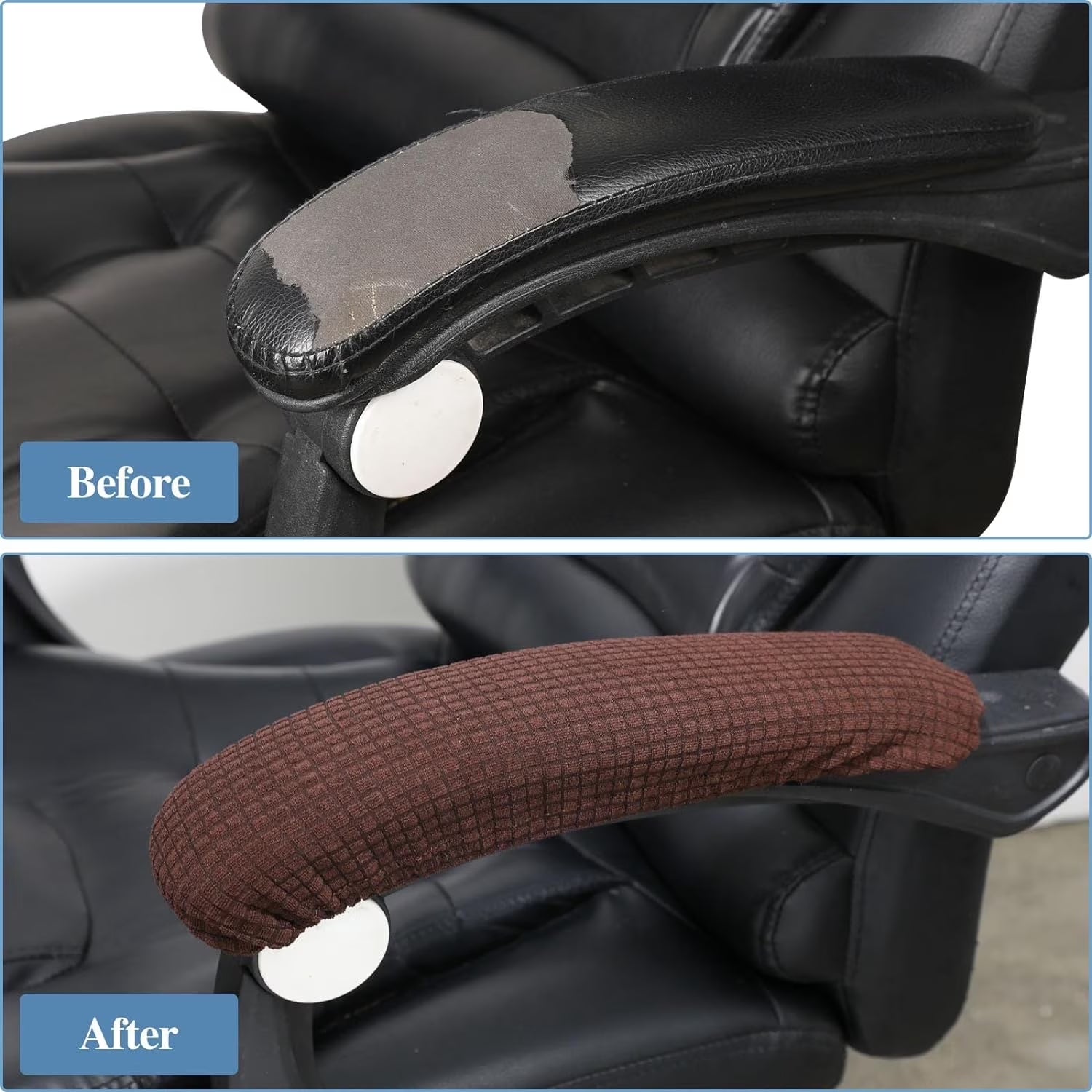 Chair Arm Covers,Happon Chair Armrest Covers,Removable Stretch Desk Chair Arm Cover Washable Computer Chair Arm Covers Protectors for Office Chairs (2Pcs/Set)