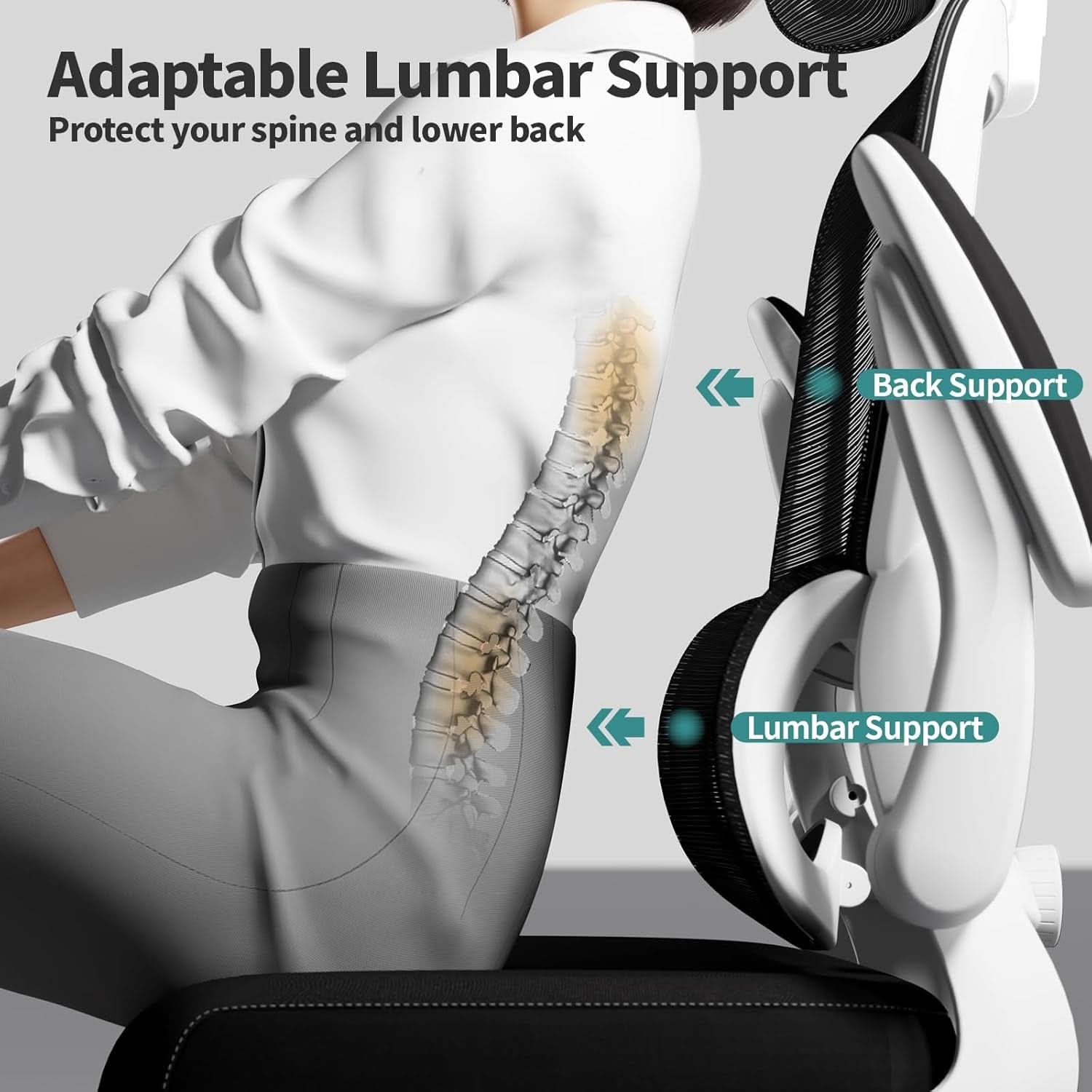 Black and White High Back Mesh Ergonomic Office Chair - Platinum-Level Office Chairs