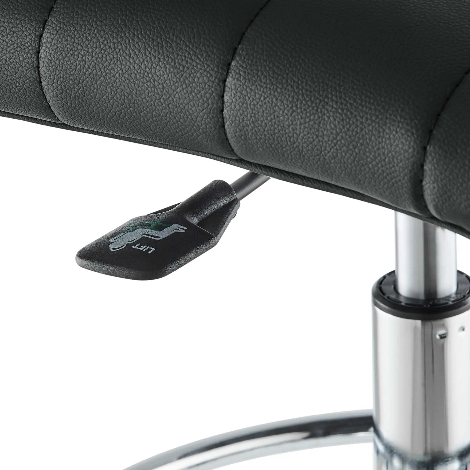 Drafting Chair Vegan Leather Armless Adjustable Stool