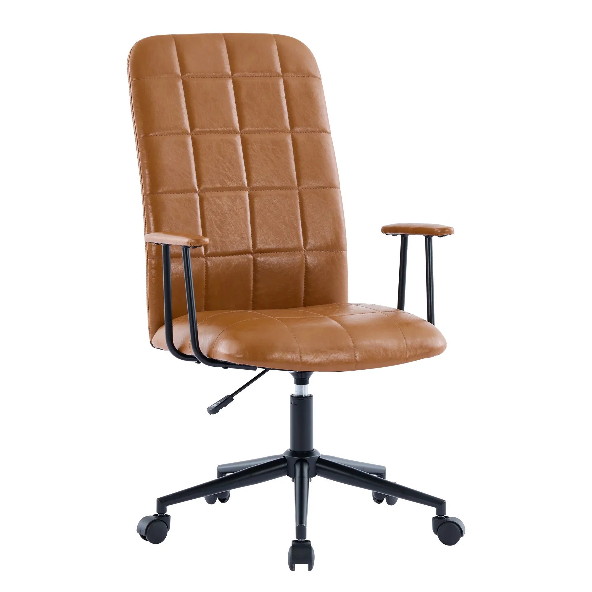 Antique Brown PU Leather Office Chair With Armrest And Gas Lift by Platinum-Level Office Chairs