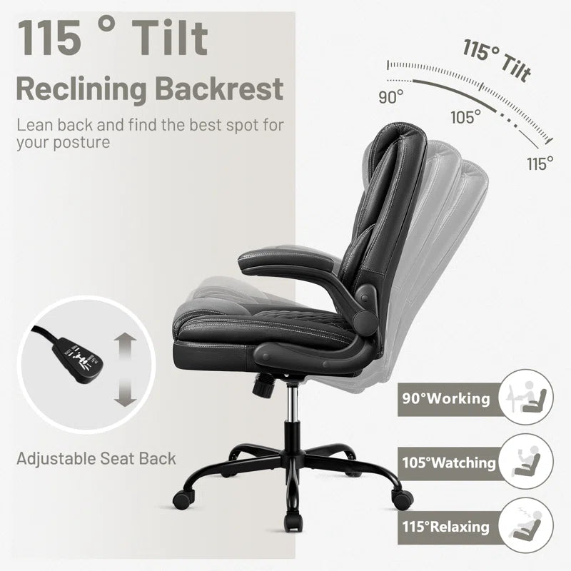 Ergonomic Faux Leather Home Office Chair
