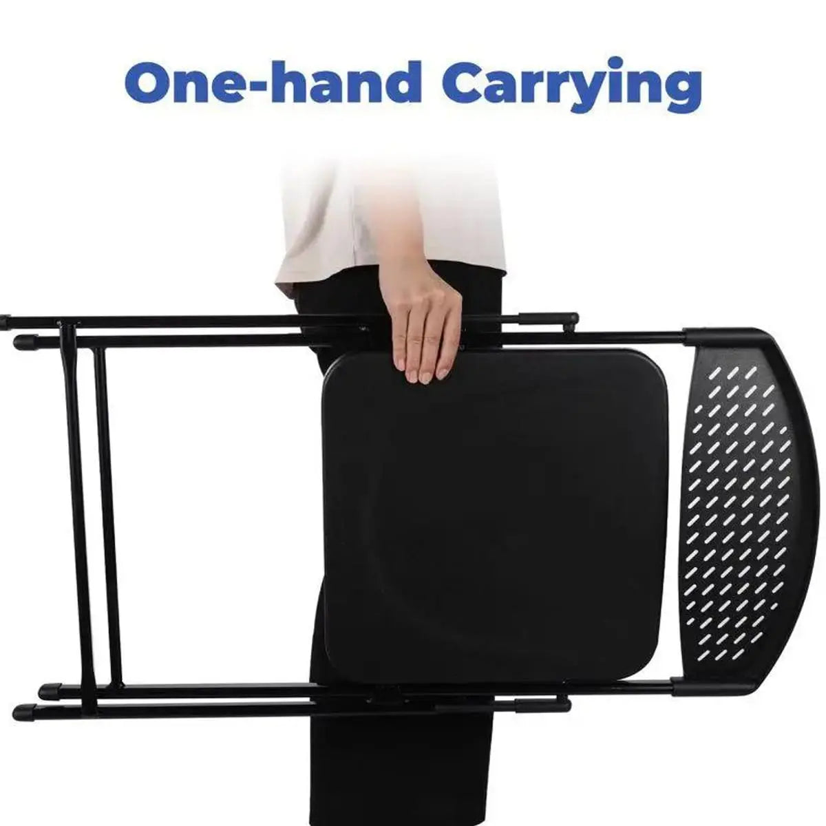 Folding Chairs Heavy Duty Steel Frame Set Of 10 Compact Durable Event Doba