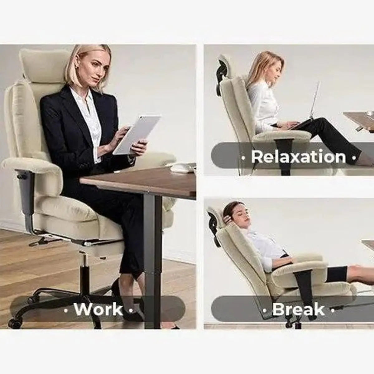 Ergonomic Office Chair 200 Kg Capacity PU Leather With Lumbar Support Doba
