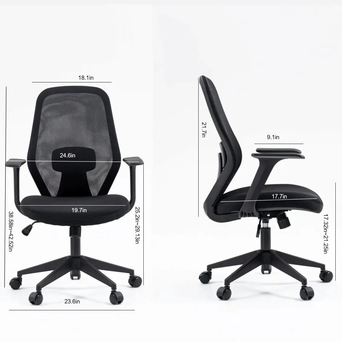 Doba beige ergonomic mesh office chair with height adjustment and breathable back support for comfortable sitting.