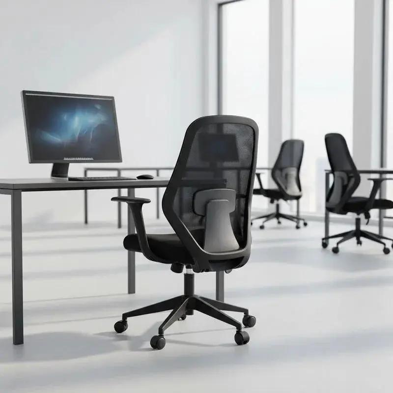 Doba ergonomic beige mesh office chair with height adjustment and breathable back for comfortable seating.