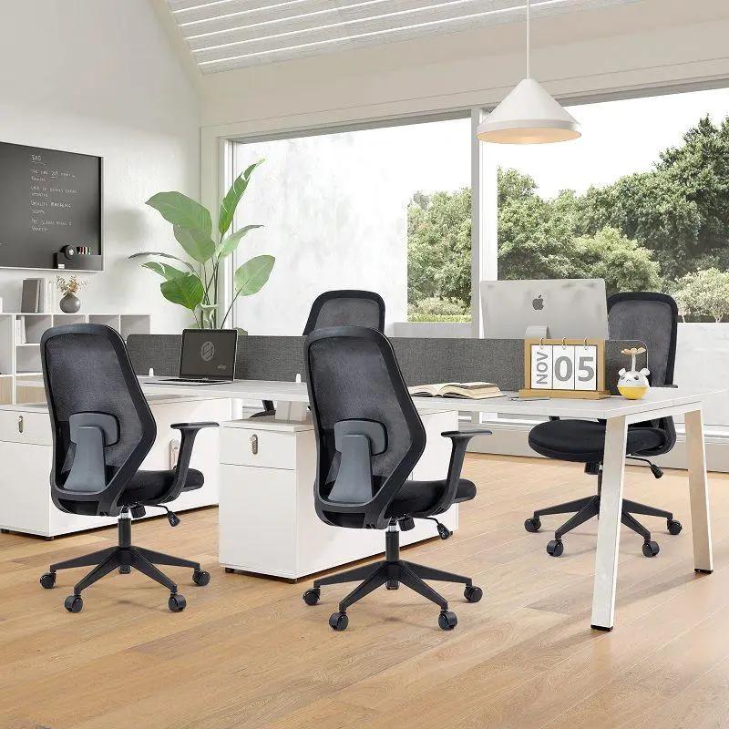 Doba beige ergonomic mesh office chair with height adjustment and breathable back support, designed for comfort and ergonomic support.
