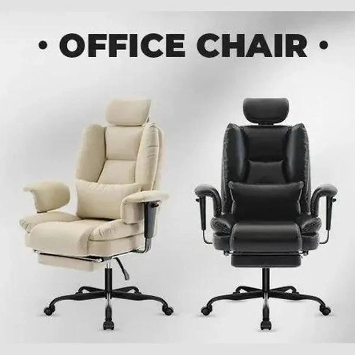 Doba ergonomic high-back office chair with liftable headrest, retractable footrest, PU leather, and 200kg capacity for big and tall users.