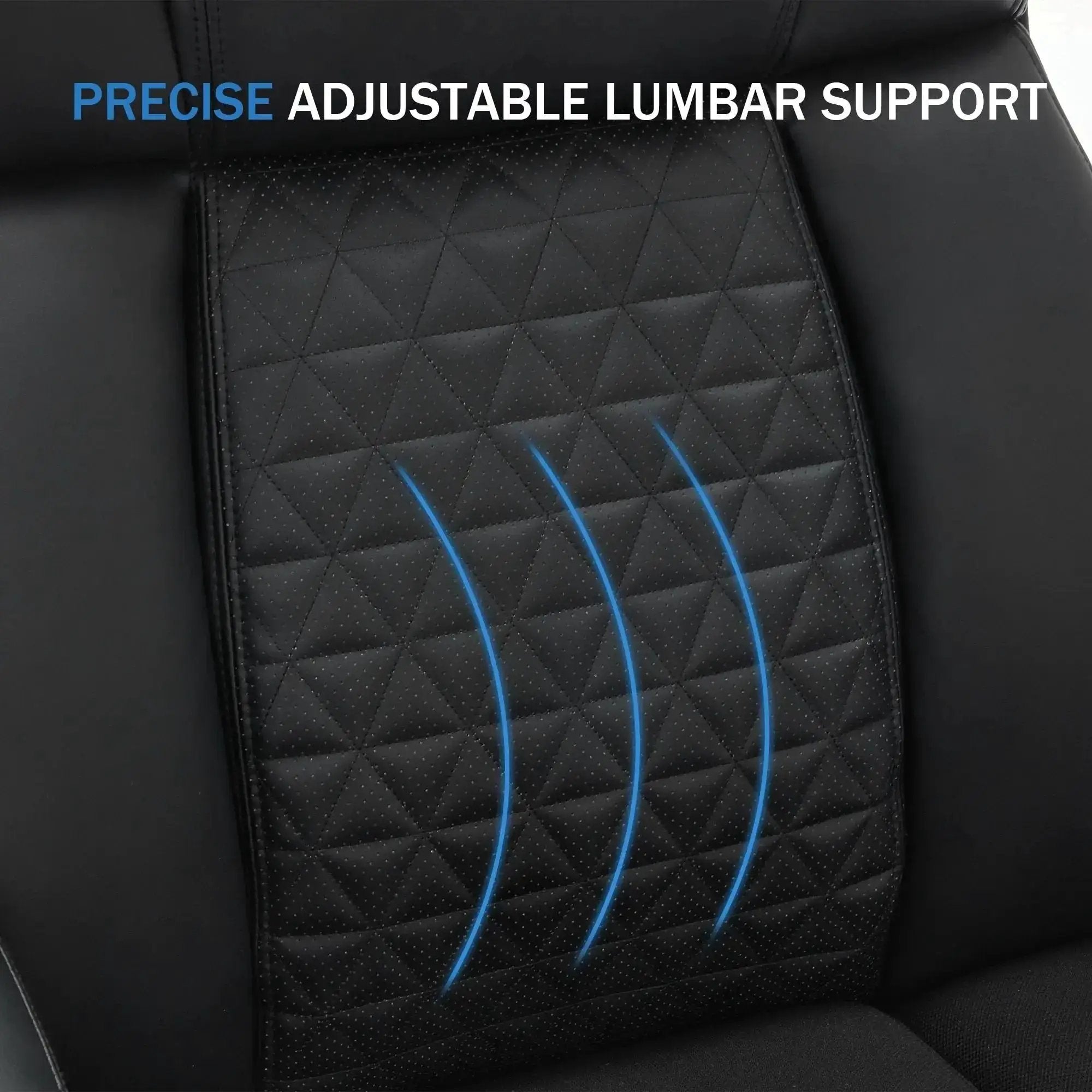 Doba black leather big and tall ergonomic office chair with reinforced frame, designed for 500lb capacity and high comfort.
