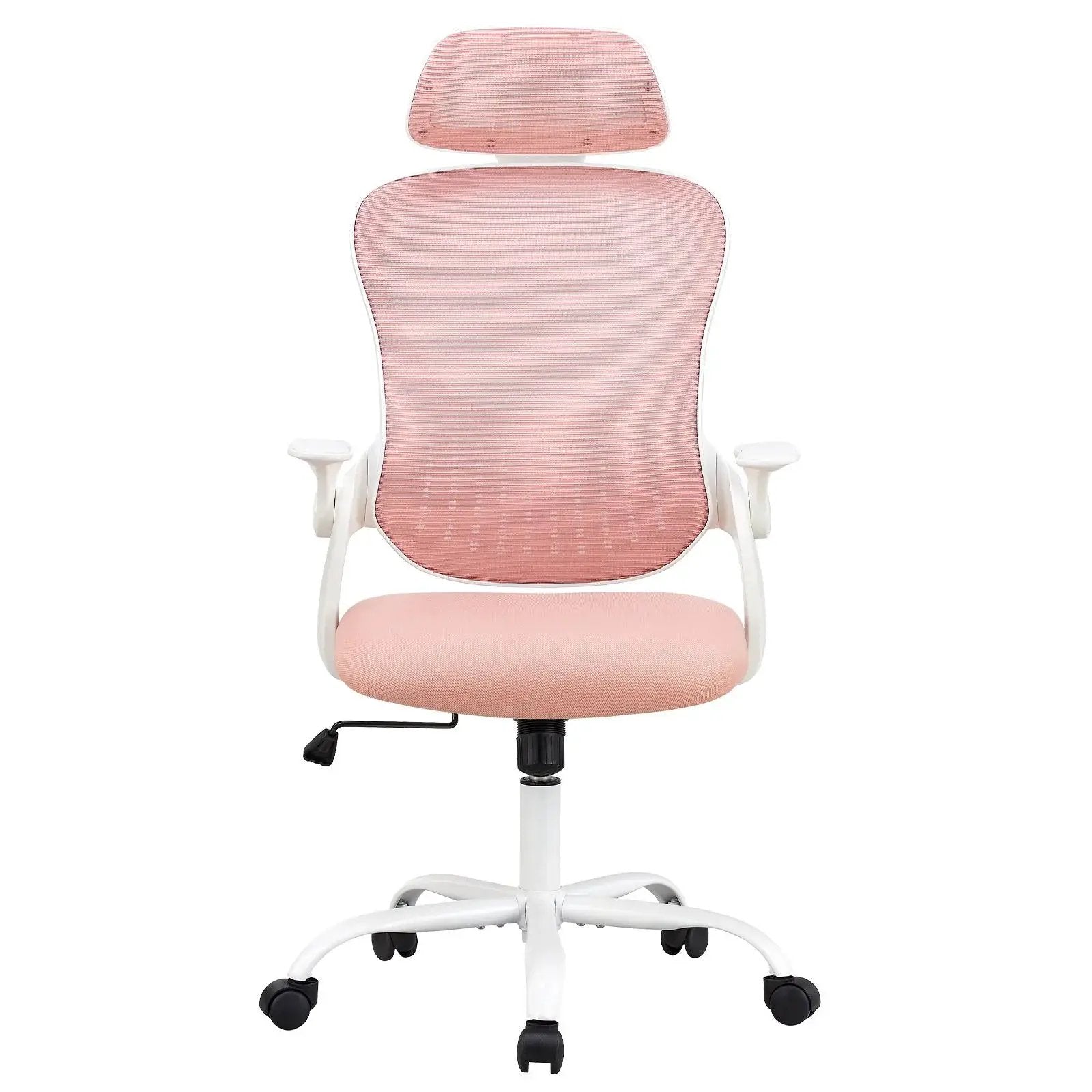 Black Doba ergonomic office chair with mesh high back and adjustable headrest for comfortable support and ergonomic sitting.