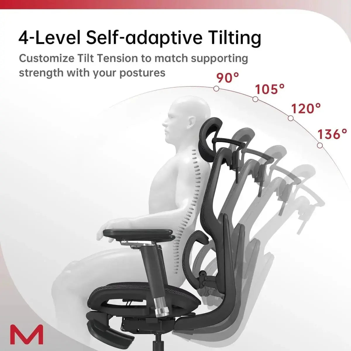 Black Doba D2 Pro ergonomic office chair with lumbar support, mesh back, and adjustable footrest for comfortable workspace seating.