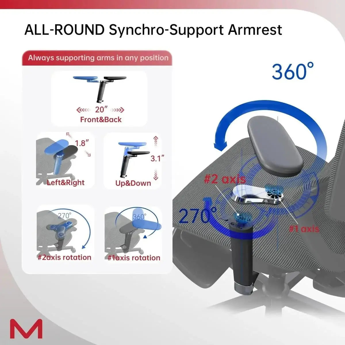 Doba M2 MT Premium ergonomic office chair with black metal mesh, lumbar support, adjustable headrest, and modern design.