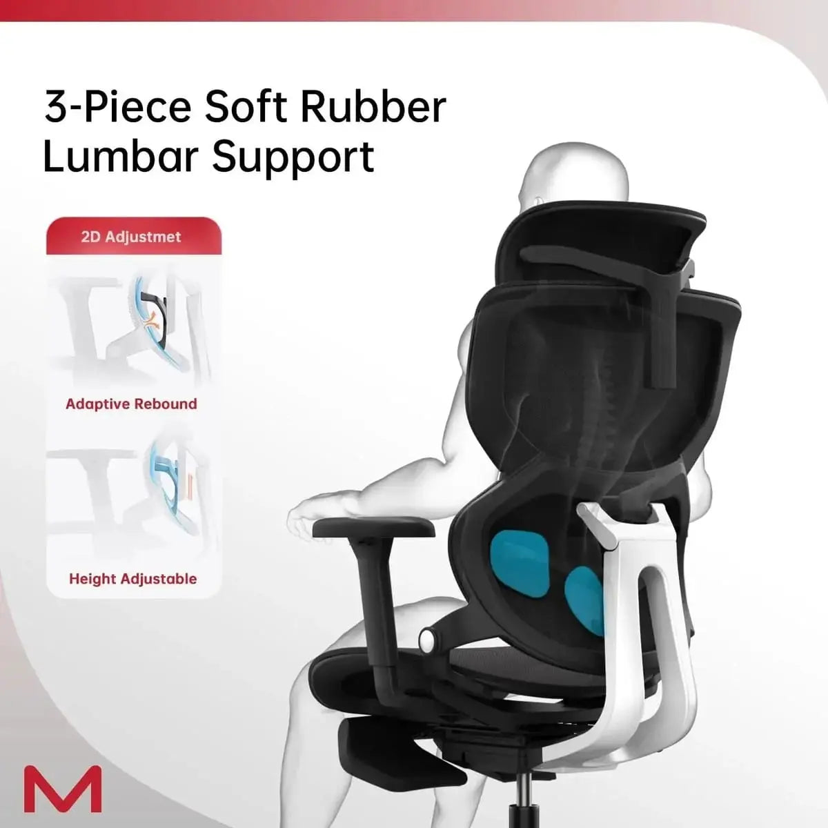 Doba black metal mesh ergonomic office chair with headrest, retractable footrest, and dynamic lumbar support for full-body comfort.