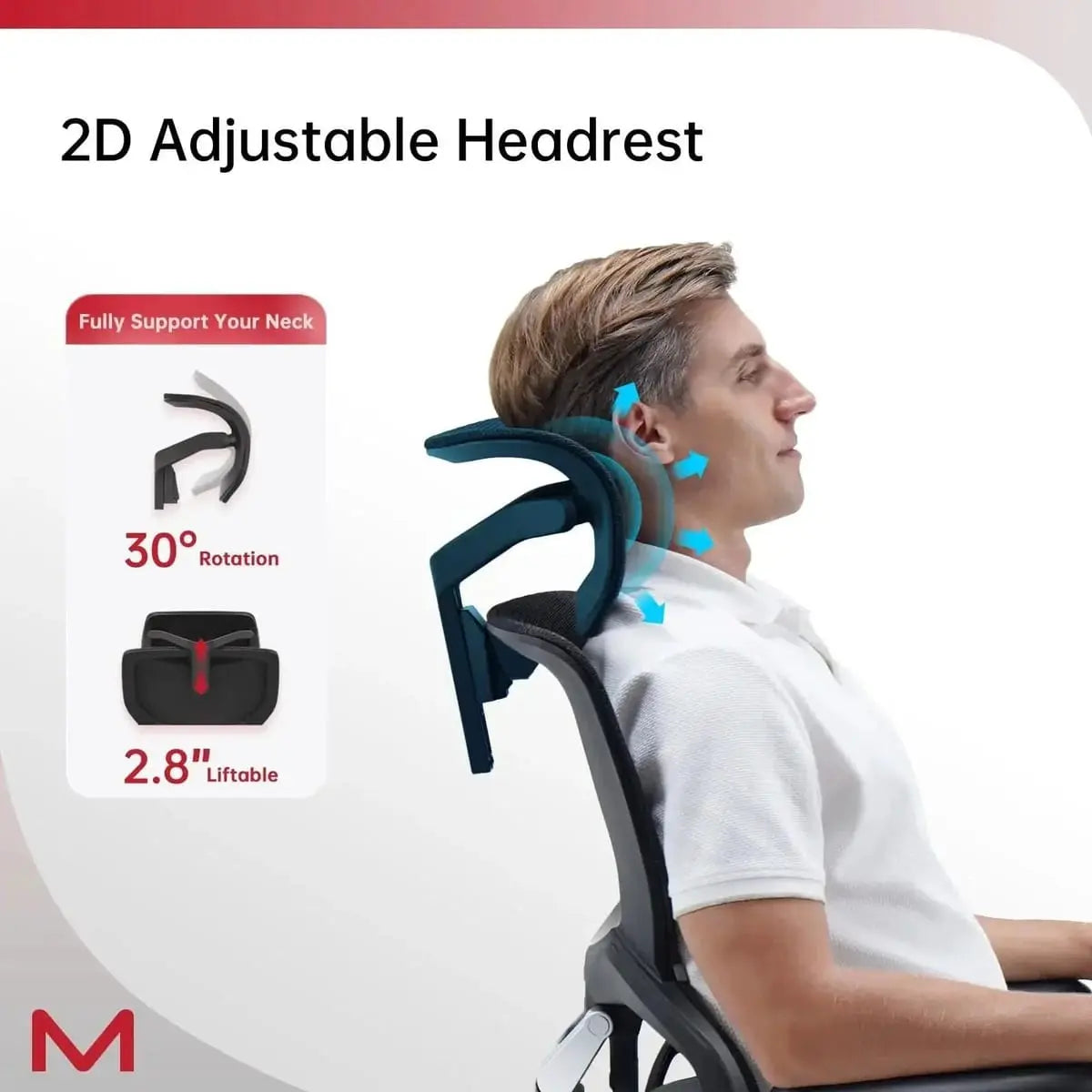 Doba Ultimate Comfort 3D ergonomic office chair with headrest, retractable footrest, and lumbar support in black metal mesh