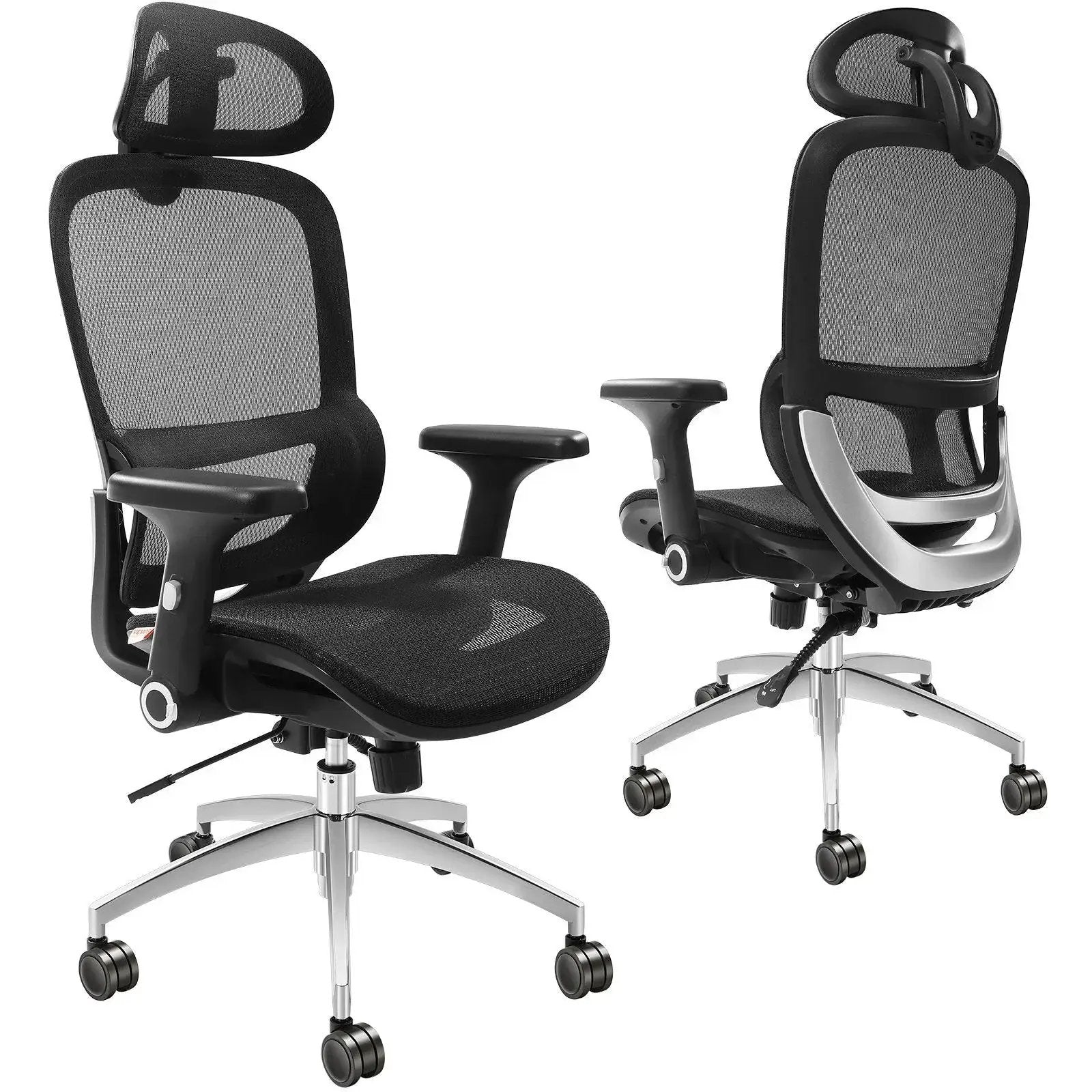 Doba ergonomic mesh office chair with adjustable lumbar support and headrest, breathable seat for comfortable workspace seating.