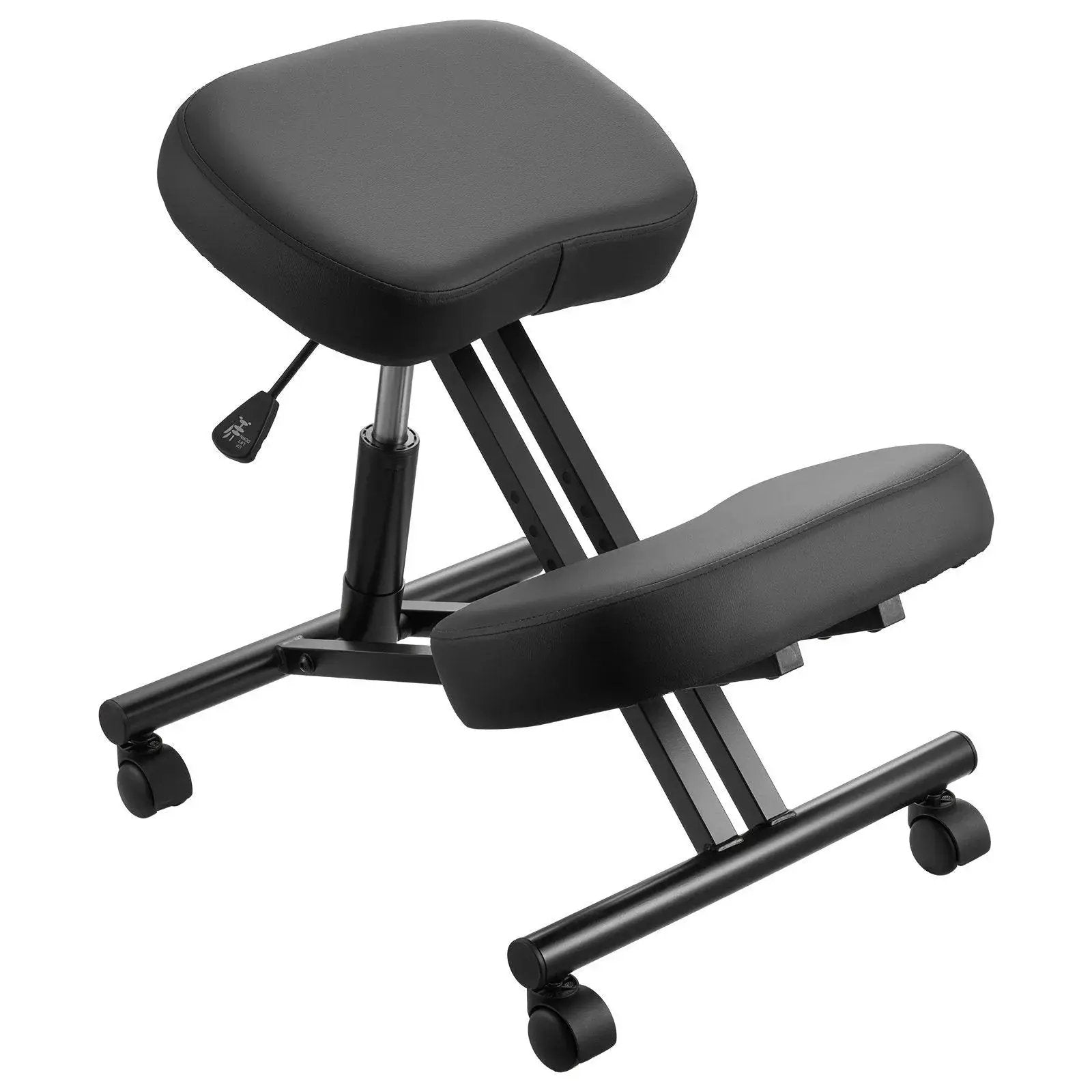 Doba ergonomic kneeling chair with wheels, adjustable height, designed for posture support and back pain relief at a desk.