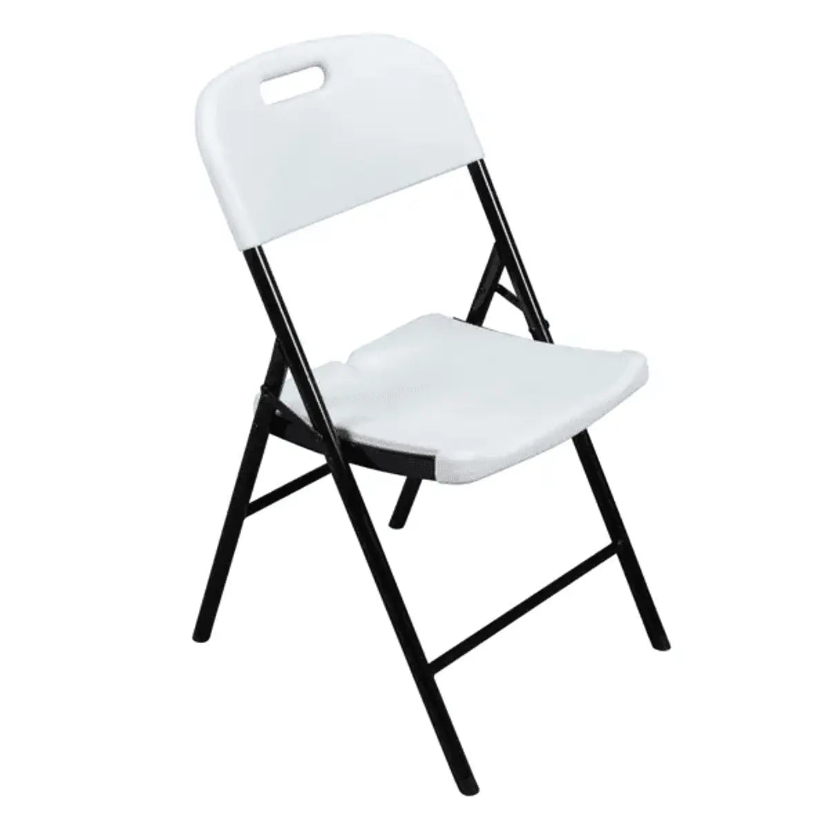 White Doba garden folding chair for outdoor patio, durable and foldable outdoor seating with a sturdy design