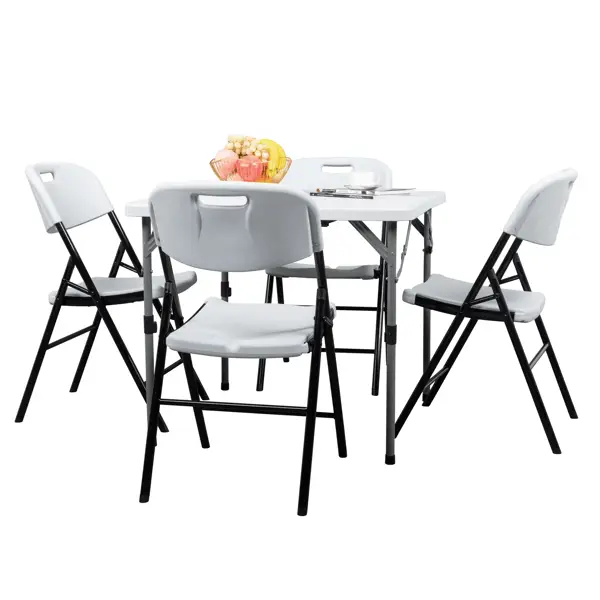 White Doba garden folding chair for outdoor patio, durable and foldable outdoor seating with a sturdy metal frame