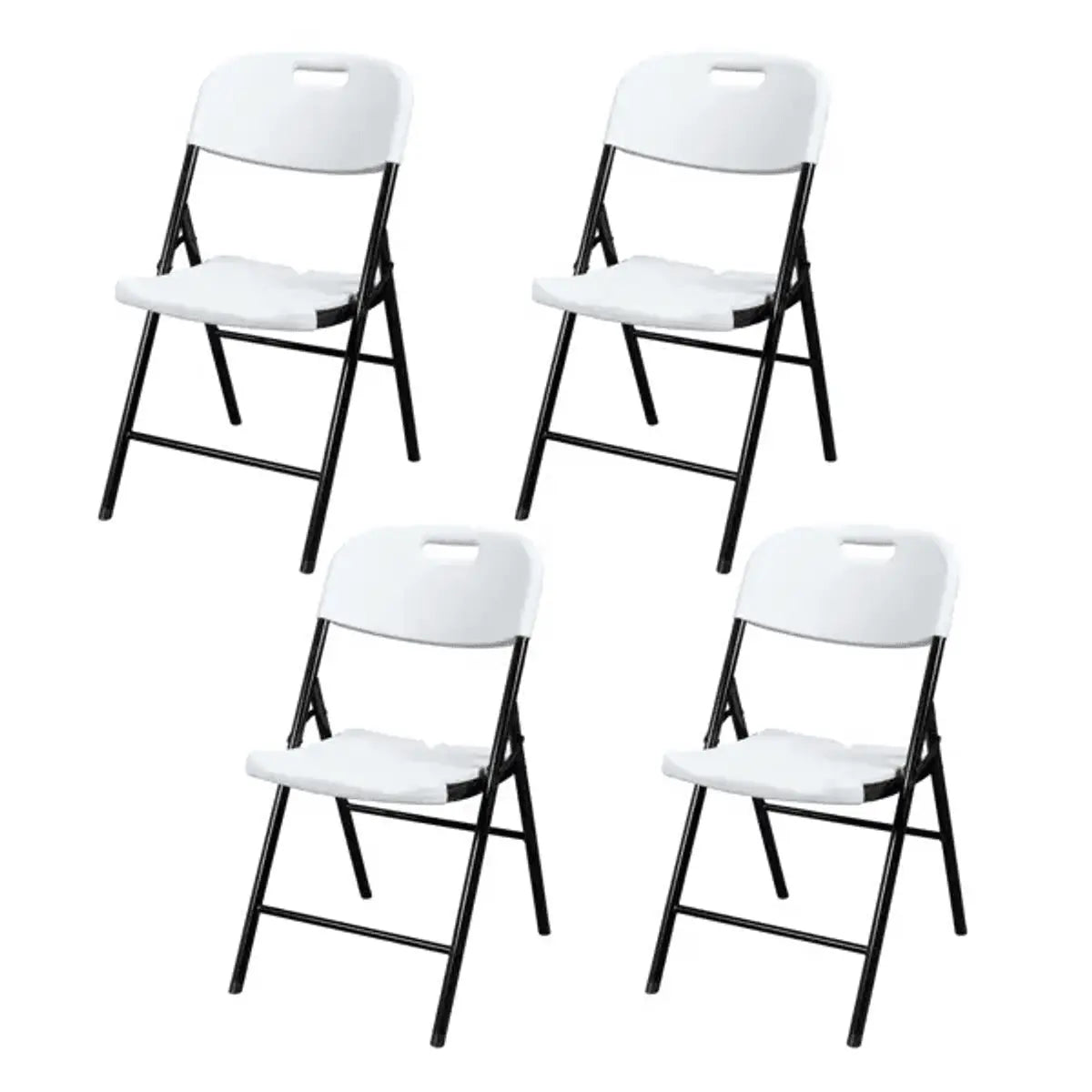 White Doba garden folding chair, durable and foldable outdoor seating suitable for patio use, with a sturdy metal frame and comfortable design.