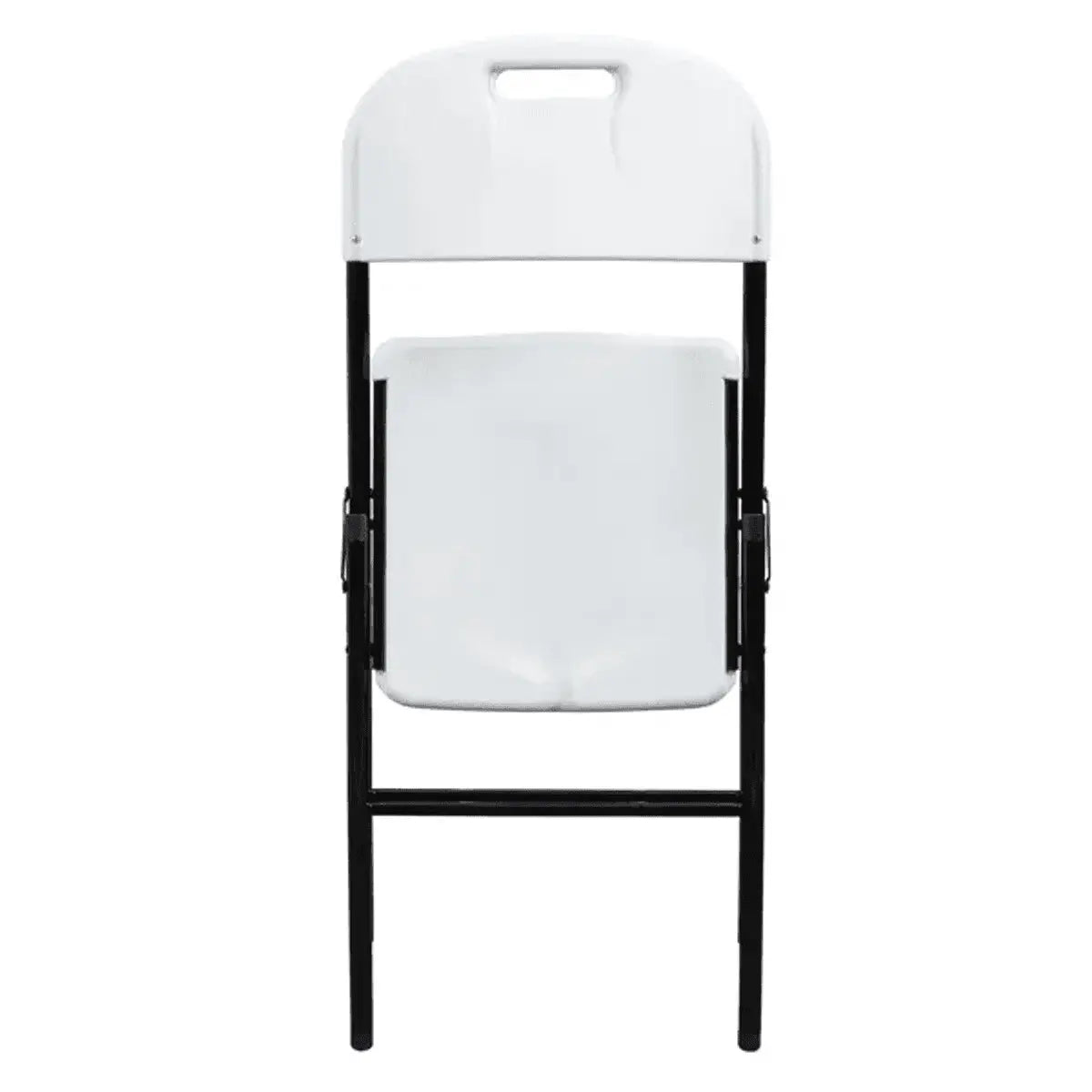 White Doba garden folding chair, durable and foldable outdoor seating for patio, with a lightweight metal frame and comfortable design.