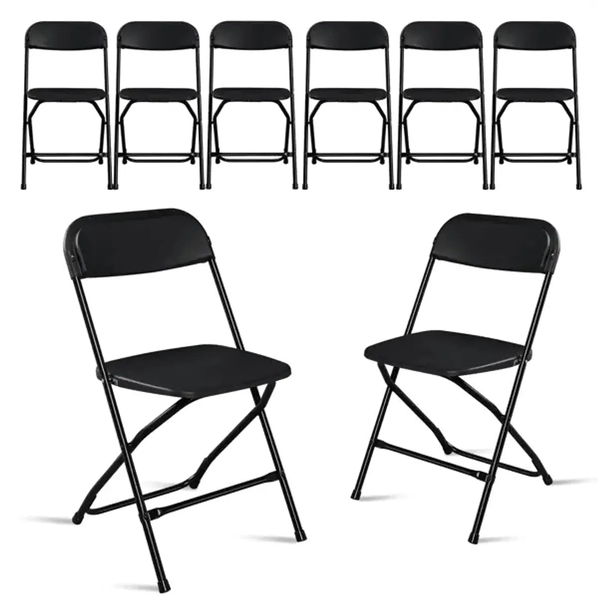 Doba Plasti Garden folding chair with heavy-duty plastic design, supports up to 350 lbs, foldable for outdoor or garden use.