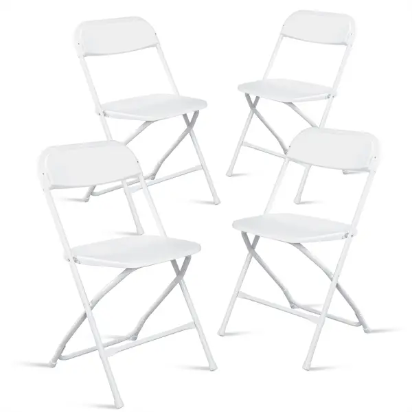 Doba heavy-duty plastic folding chair with 350 lb capacity, suitable for events, home, or office, featuring durable and easy fold design.