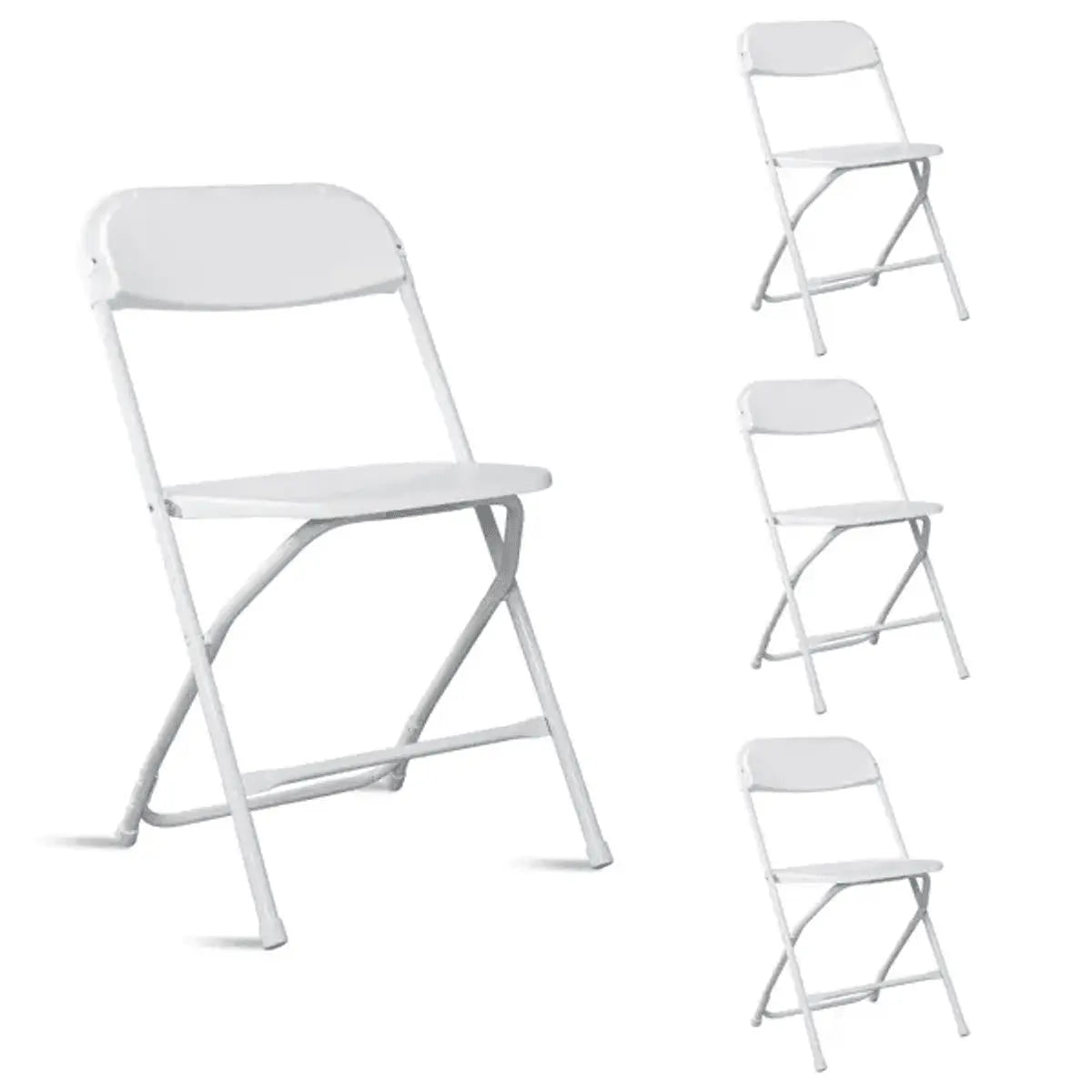 Doba heavy-duty plastic folding chair with 350 lb capacity, durable and easy to fold, suitable for events, home, and office use.