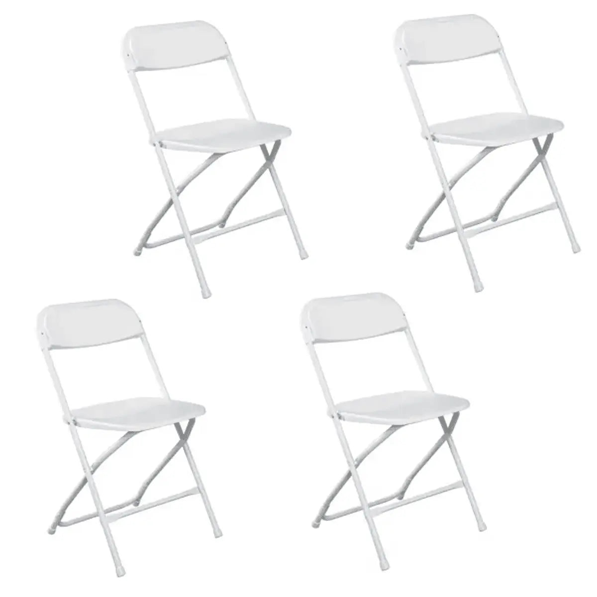 Doba heavy-duty plastic folding chair with 350 lb capacity, durable, easy to fold for events, home, or office use