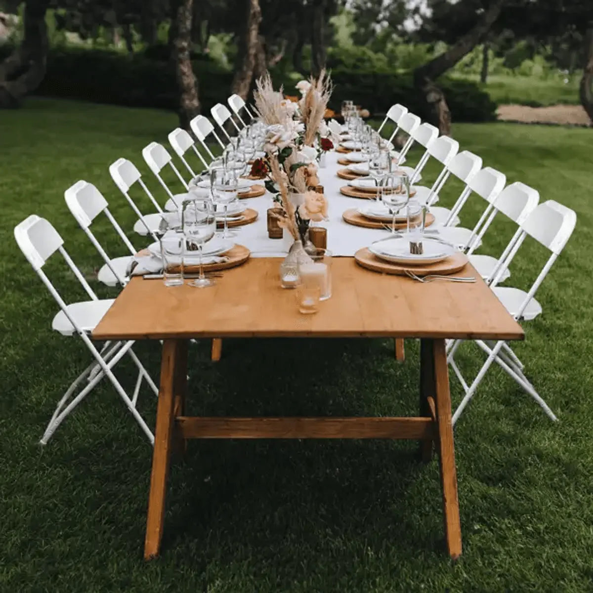 Doba heavy-duty plastic folding chair with 350 lb capacity, suitable for events, home, and office, featuring durable and easy fold design.