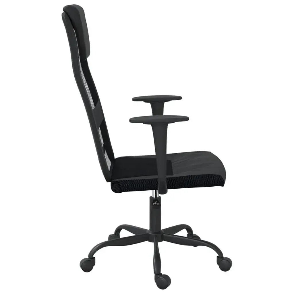 Black Doba ergonomic office chair with lumbar support and breathable mesh back for comfortable seating.