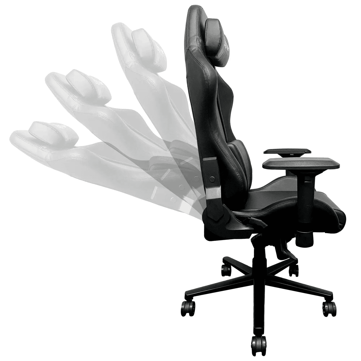 Doba Vegas Golden Knights Xpression Pro ergonomic gaming chair with team logo, adjustable armrests, and padded back support for gamers.