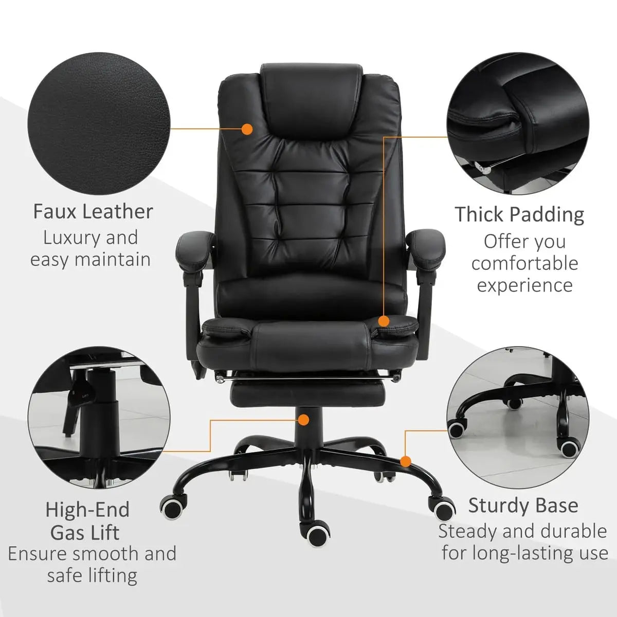 Black Doba ergonomic massage office chair with lumbar support and vibration massage function, featuring a sleek design and adjustable features.