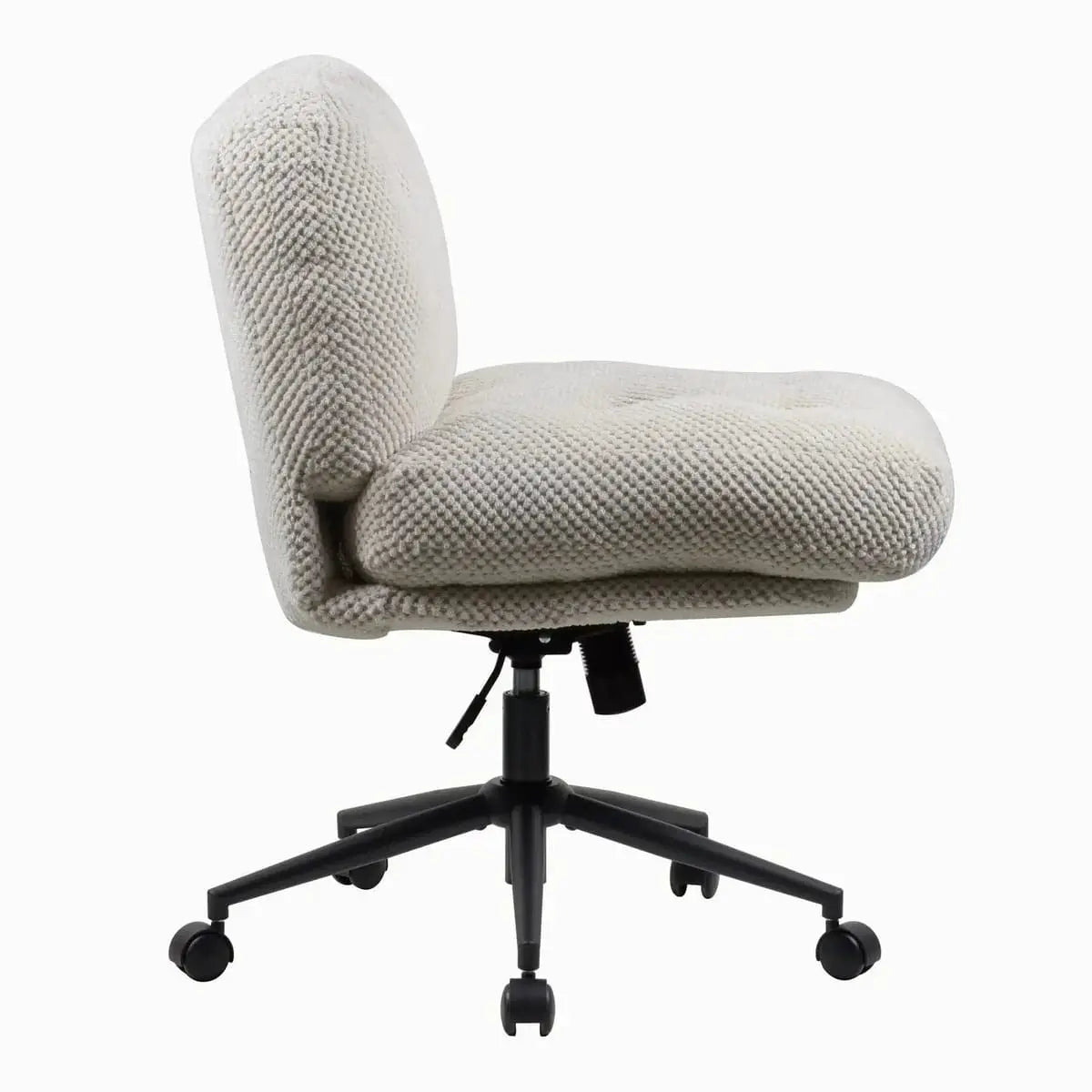 Plush Cotton Candy Criss Cross Ergonomic Office Chair with Lumbar Support and Swivel for Ultimate Comfort and Productivity. Doba