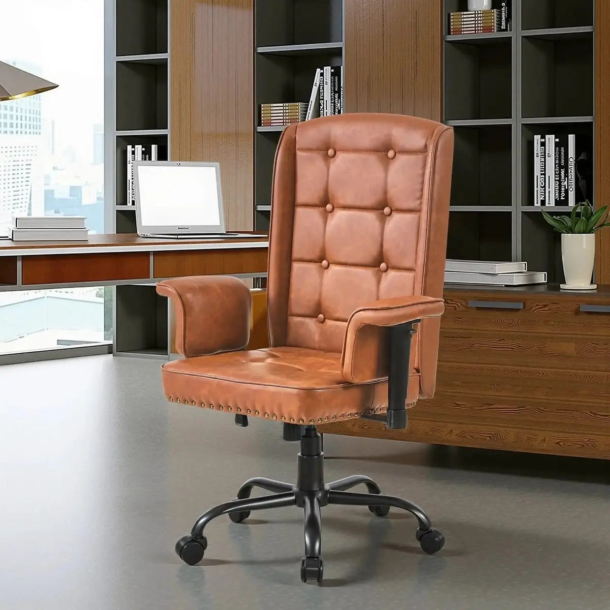 Premium Ergonomic High Back Executive Office Chair for Home Office Professionals - Adjustable Swivel Computer Desk Chair with All-Day Comfort Does not apply