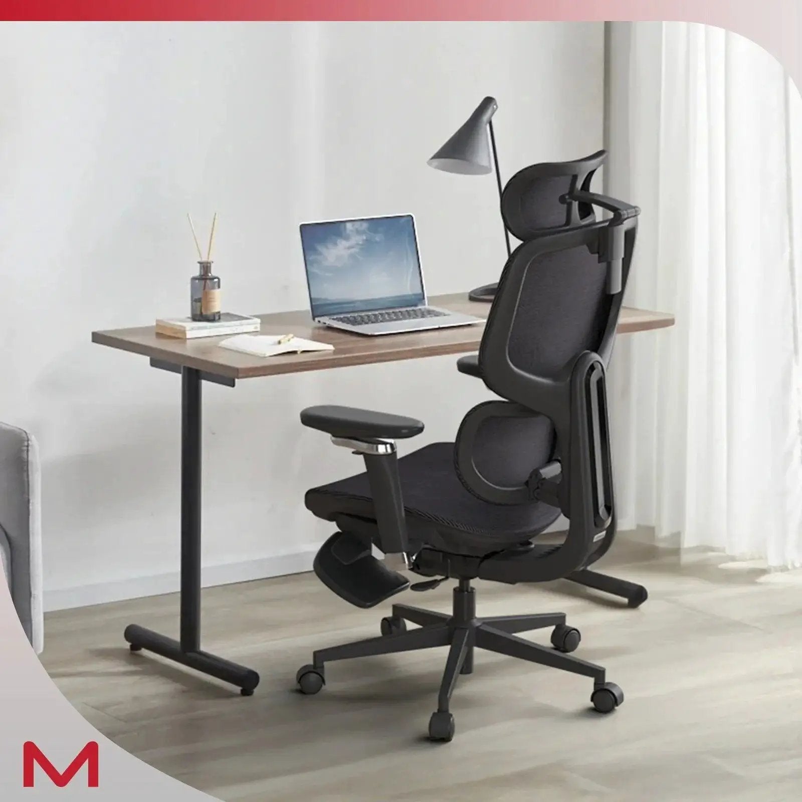 D2 Pro Adjustable Ergonomic Office Chair With Lumbar Support Footrest by Doba