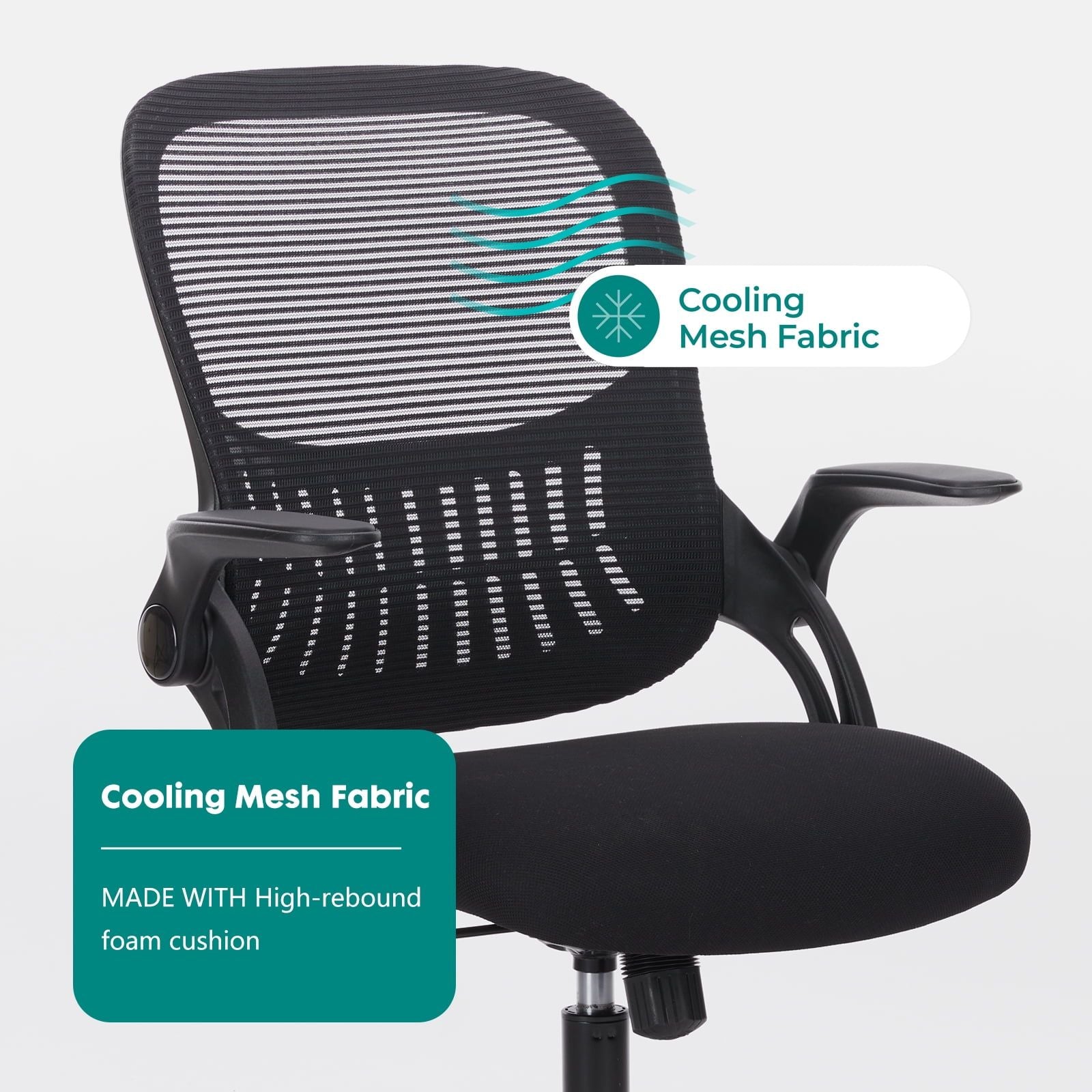 Rolling drafting chair – view 5