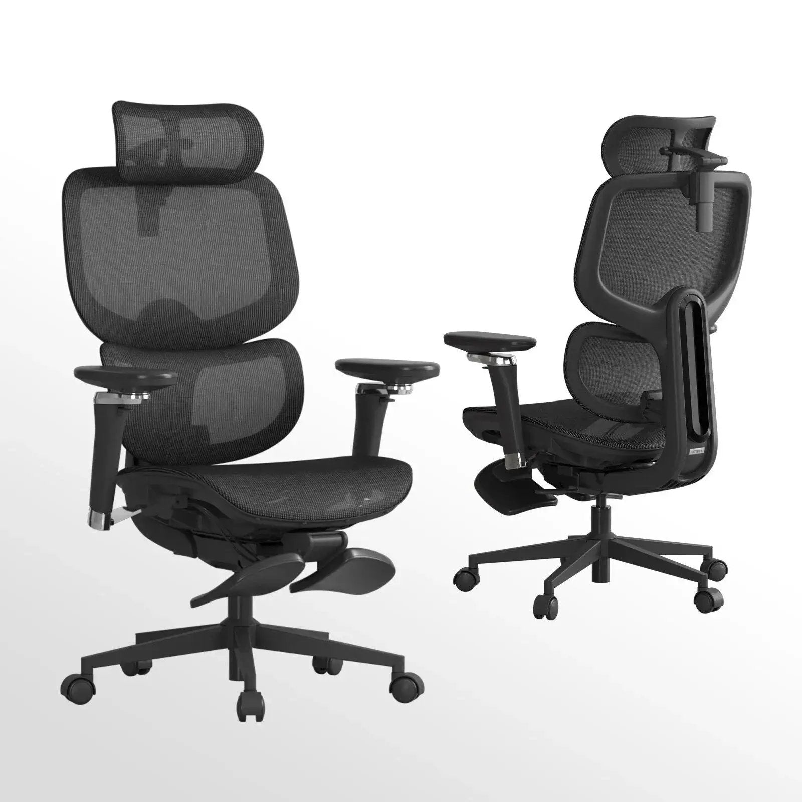 D2 Pro Adjustable Ergonomic Office Chair With Lumbar Support Footrest by Doba