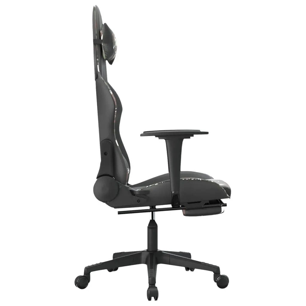 Gaming Chair Black and camouflage Faux leather, metal, plywood, foam by Platinum-Level Office Chairs