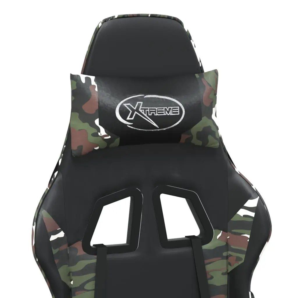 Gaming Chair Black and camouflage Faux leather, metal, plywood, foam by Platinum-Level Office Chairs