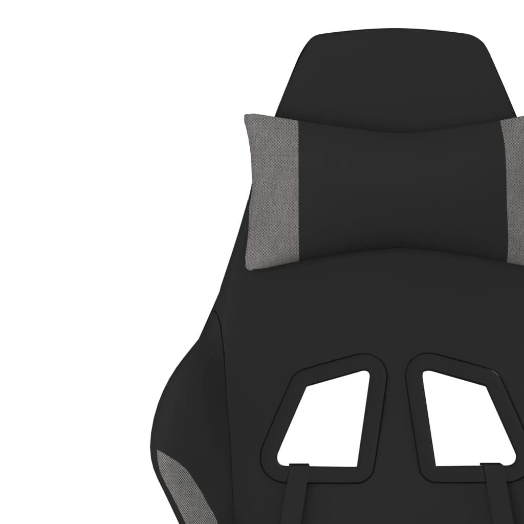 Gaming Chair Black and Light Grey Polyester, Metal, Plywood, Plastic by Platinum-Level Office Chairs