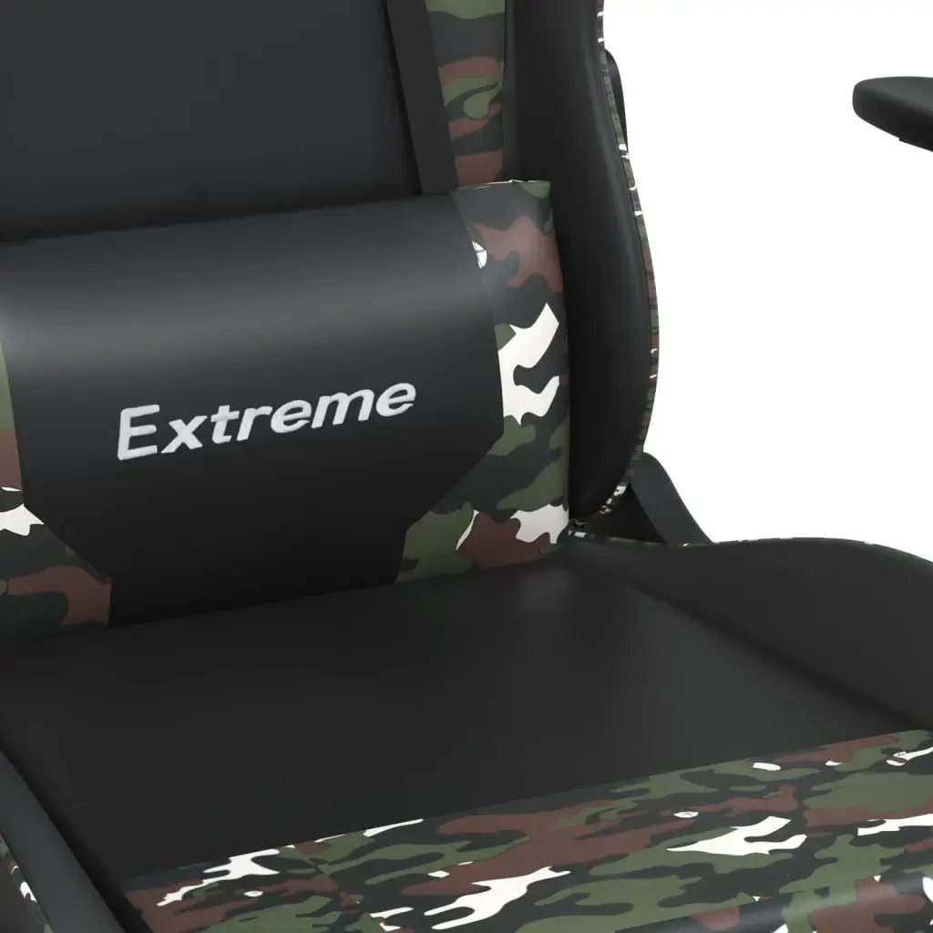Gaming Chair Black and camouflage Faux leather, metal, plywood, foam by Platinum-Level Office Chairs