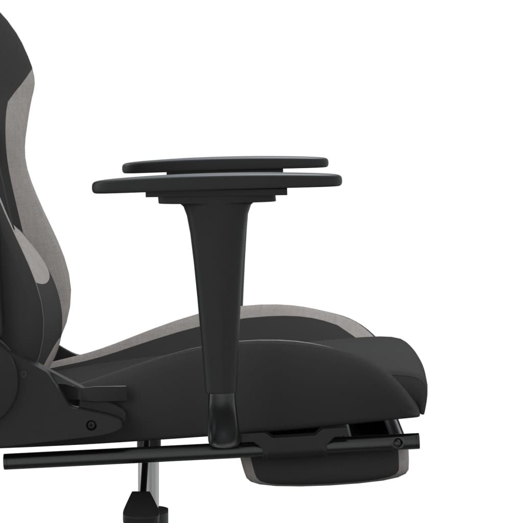 Gaming Chair Black and Light Grey Polyester, Metal, Plywood, Plastic by Platinum-Level Office Chairs