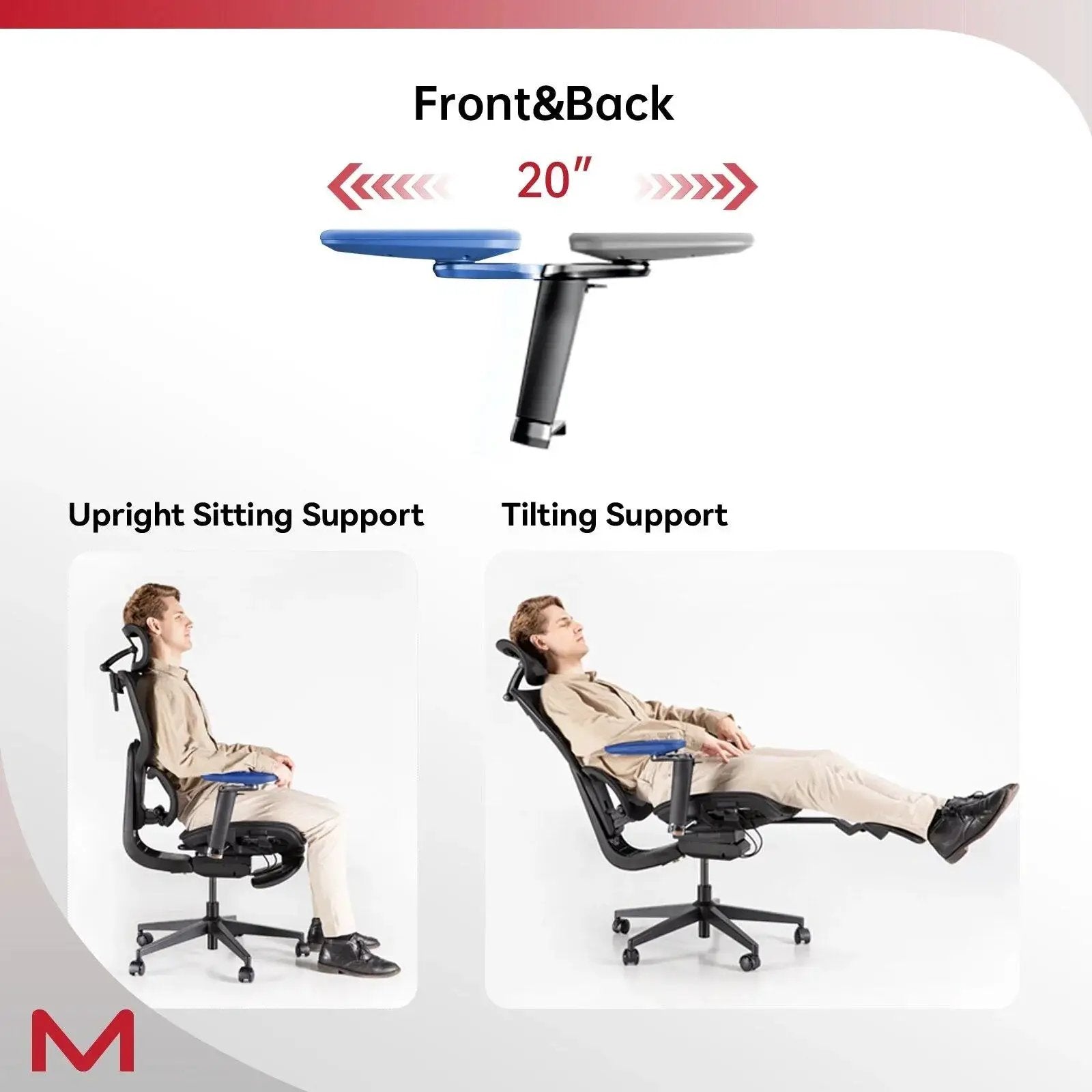 D2 Pro Adjustable Ergonomic Office Chair With Lumbar Support Footrest by Doba