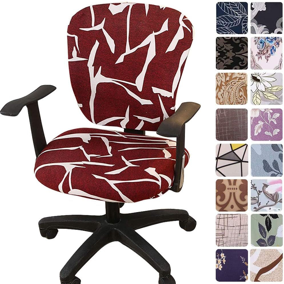 Melaluxe Computer Office Chair Covers - Protective & Stretchable Universal Chair Cover Stretch Rotating Chair Slipcover