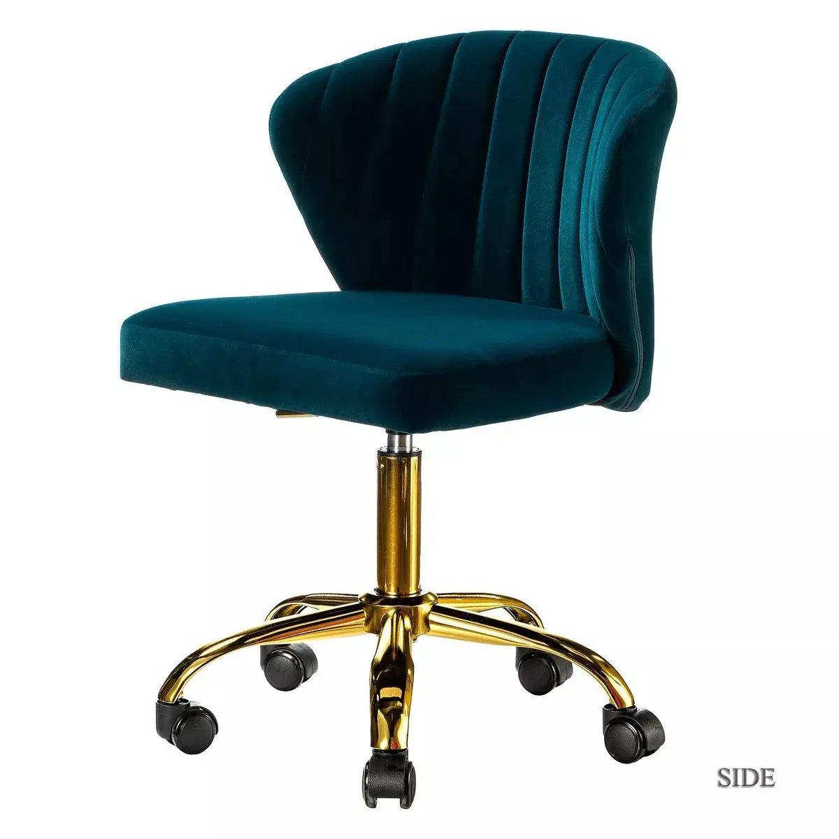 Ilia Comtemperary Swivel Office Chair with Channel Tufted Back | Karat Home