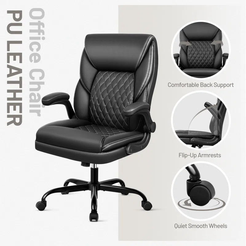 Ergonomic Faux Leather Home Office Chair