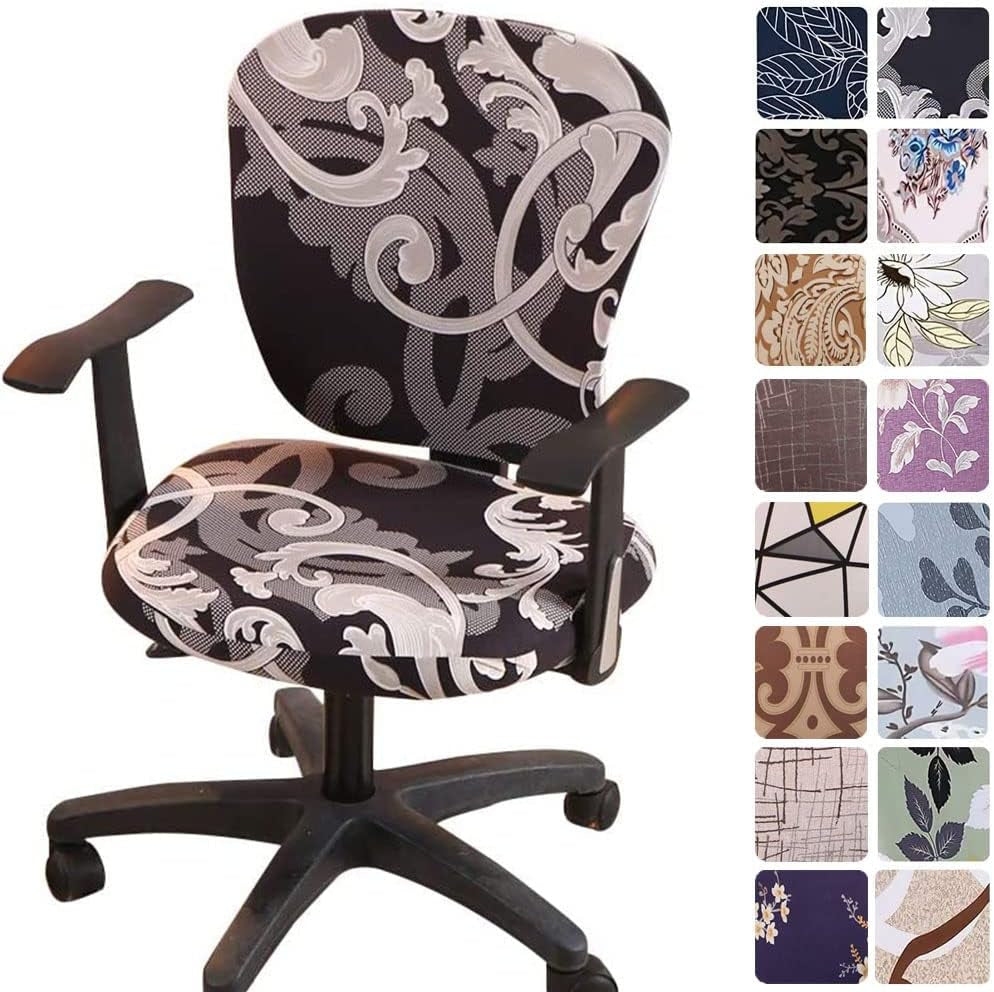 Melaluxe Computer Office Chair Covers - Protective & Stretchable Universal Chair Cover Stretch Rotating Chair Slipcover
