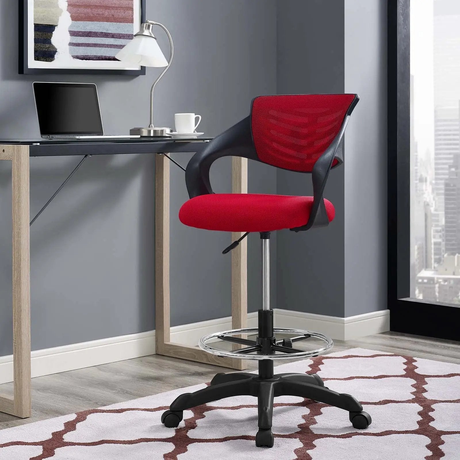 Modway Thrive Ergonomic Drafting Chair for Standing Desks