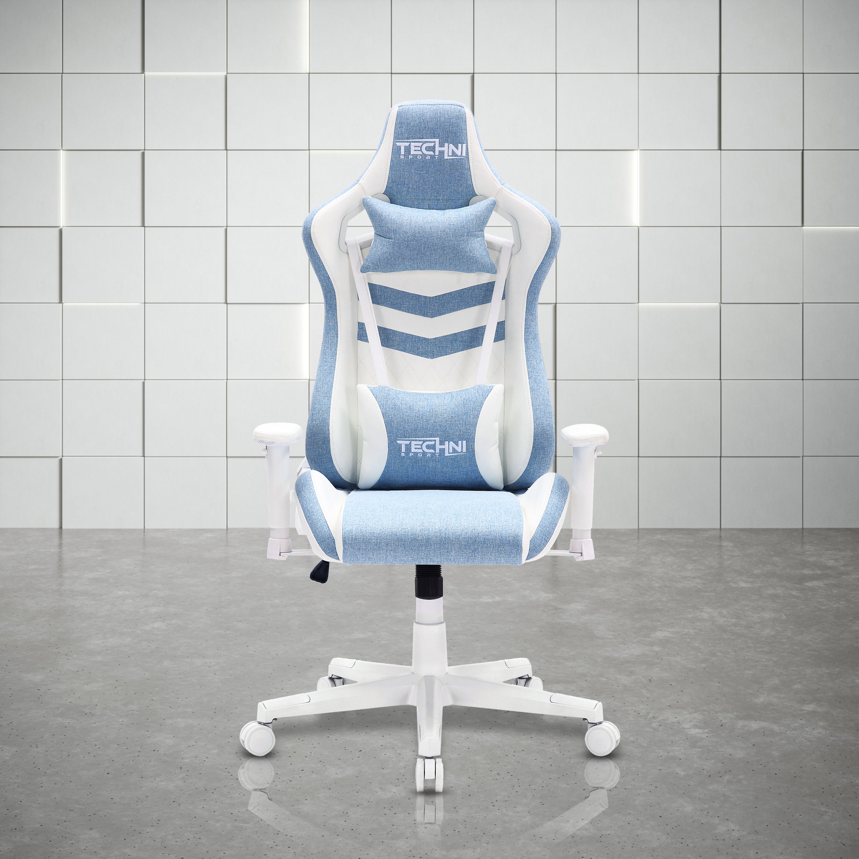 Techni Sport TS86 Ergonomic Gaming Chair Blue Pastel Comfort - Platinum-Level Office Chairs