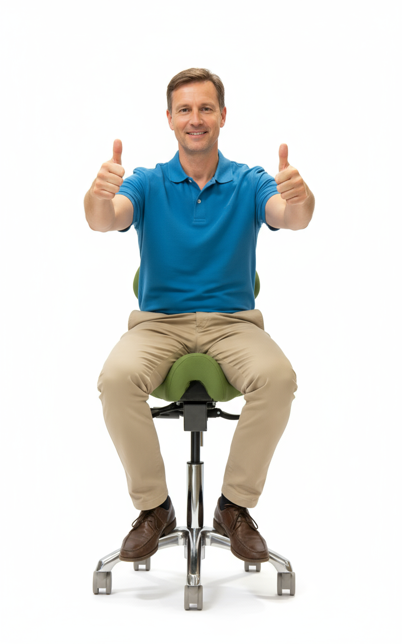 ErgoLab Western Ergonomic Saddle Chair for Clinical Work - Platinum-Level Office Chairs